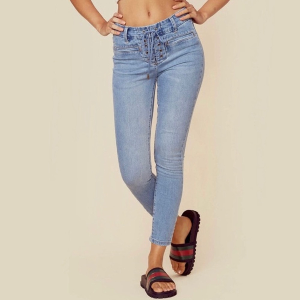 NWT Amuse Society Lace Up Skinny Jean